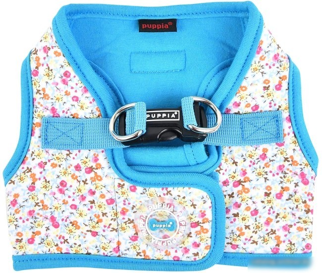 Шлейка-жилетка Puppia Wildflower PAUA-HB1826-SB-L (голубой)