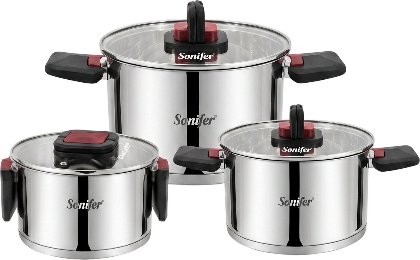 Набор кастрюль Sonifer SF-1193 (3шт, с крышками)