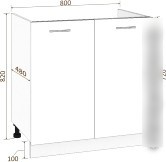 Шкаф напольный Кортекс-мебель Корнелия Лира НШ80м (оникс)