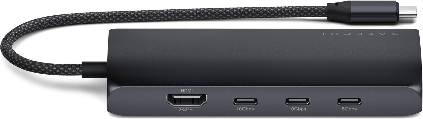 Док-станция Satechi USB-C Multiport Adapter 8K With Ethernet V3 ST-P8KED (черный)