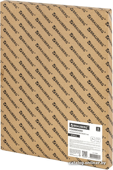Пенокартон BRAUBERG матовая 30x40 370 г/м2 5 л 112468