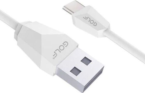 Кабель GOLF GC-27 USB Type-A - USB Type-C (1.5 м, белый)