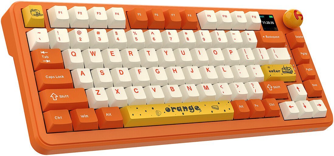 Клавиатура Ajazz AK820 Max (оранжевый/белый, Ajazz Avocado)
