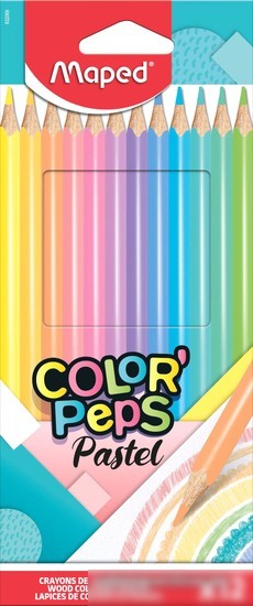 Набор цветных карандашей Maped Color Peps Pastel 832069 (12 цветов) Набор цветных карандашей Maped Color Peps Pastel 832069 (12 цветов)