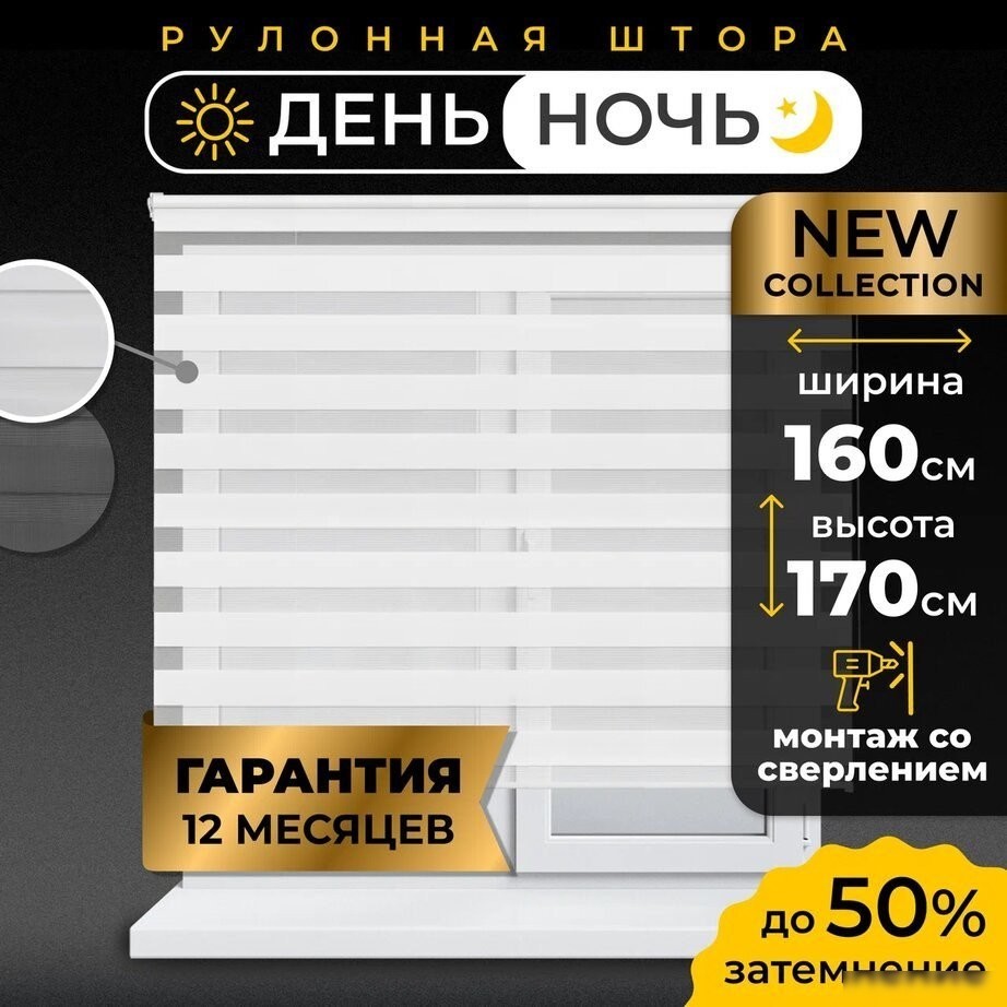 Рулонные шторы Lm Decor ДН LB 11-13 160x170 (белый)