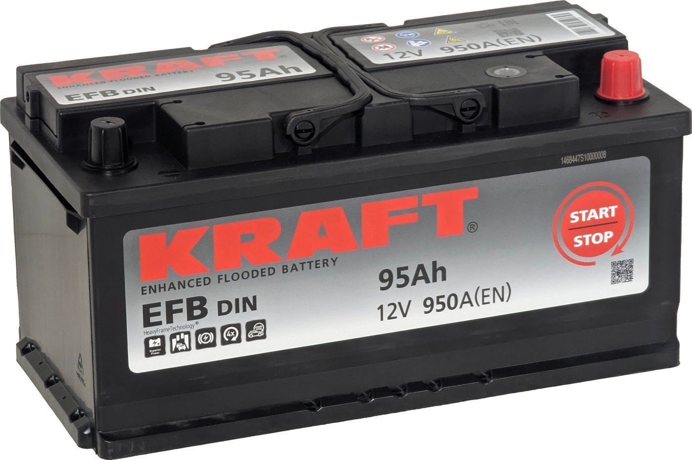 Автомобильный аккумулятор KRAFT EFB R+ (95 А·ч)