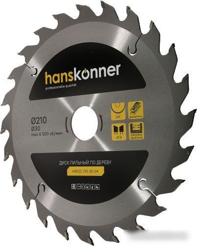 Пильный диск Hanskonner H9022-210-30-24