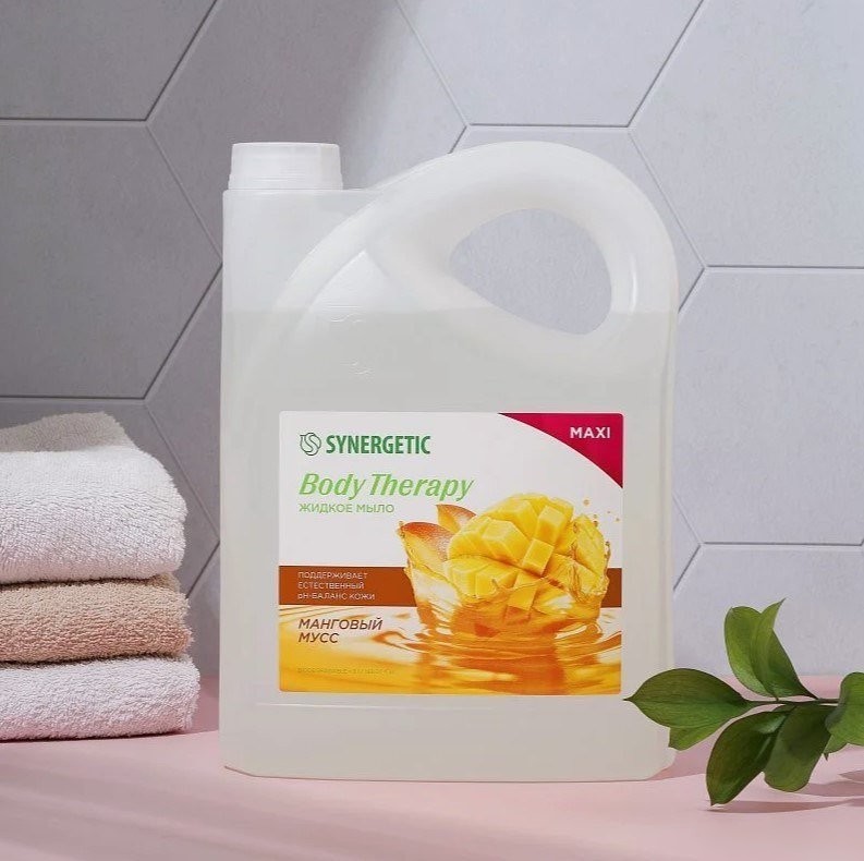 Synergetic Жидкое мыло Body Therapy Манговый мусс 5 л