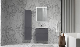 Raval Тумба под умывальник Wector 60 Wct.01.60/P/A/MD (подвесная, антрацит)
