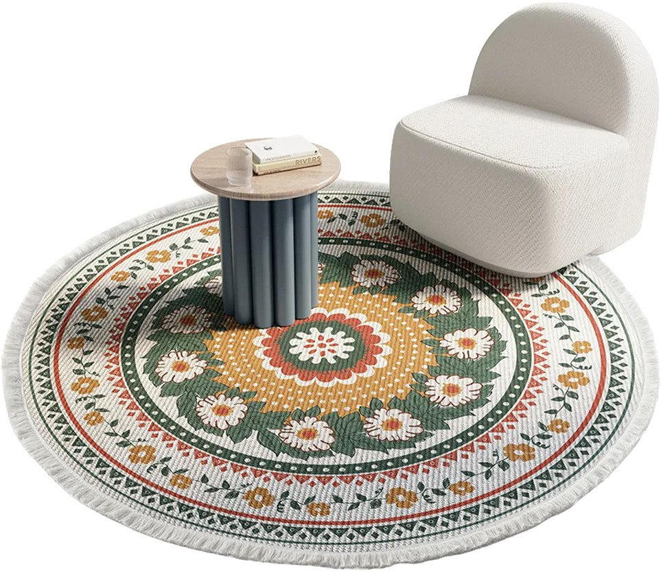 Ковер для жилой комнаты Mio Tesoro Сozy Flower C0012770E 1.2х1.2