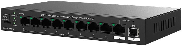 Неуправляемый коммутатор IP-COM G1110PF-8-120W