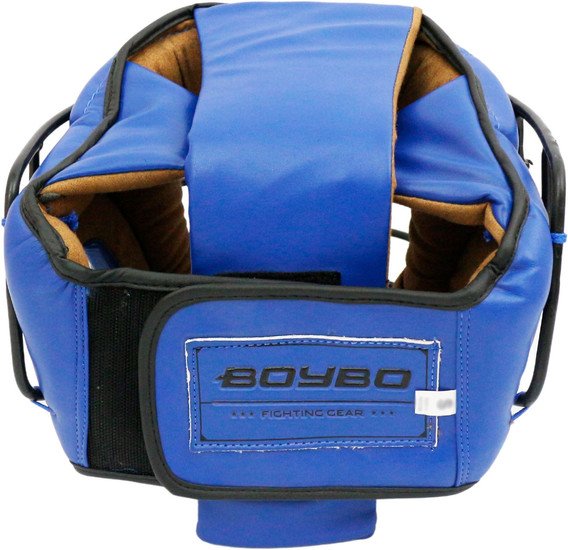 Cпортивный шлем BoyBo Flexy BP2005 с металлической решеткой (M, синий)