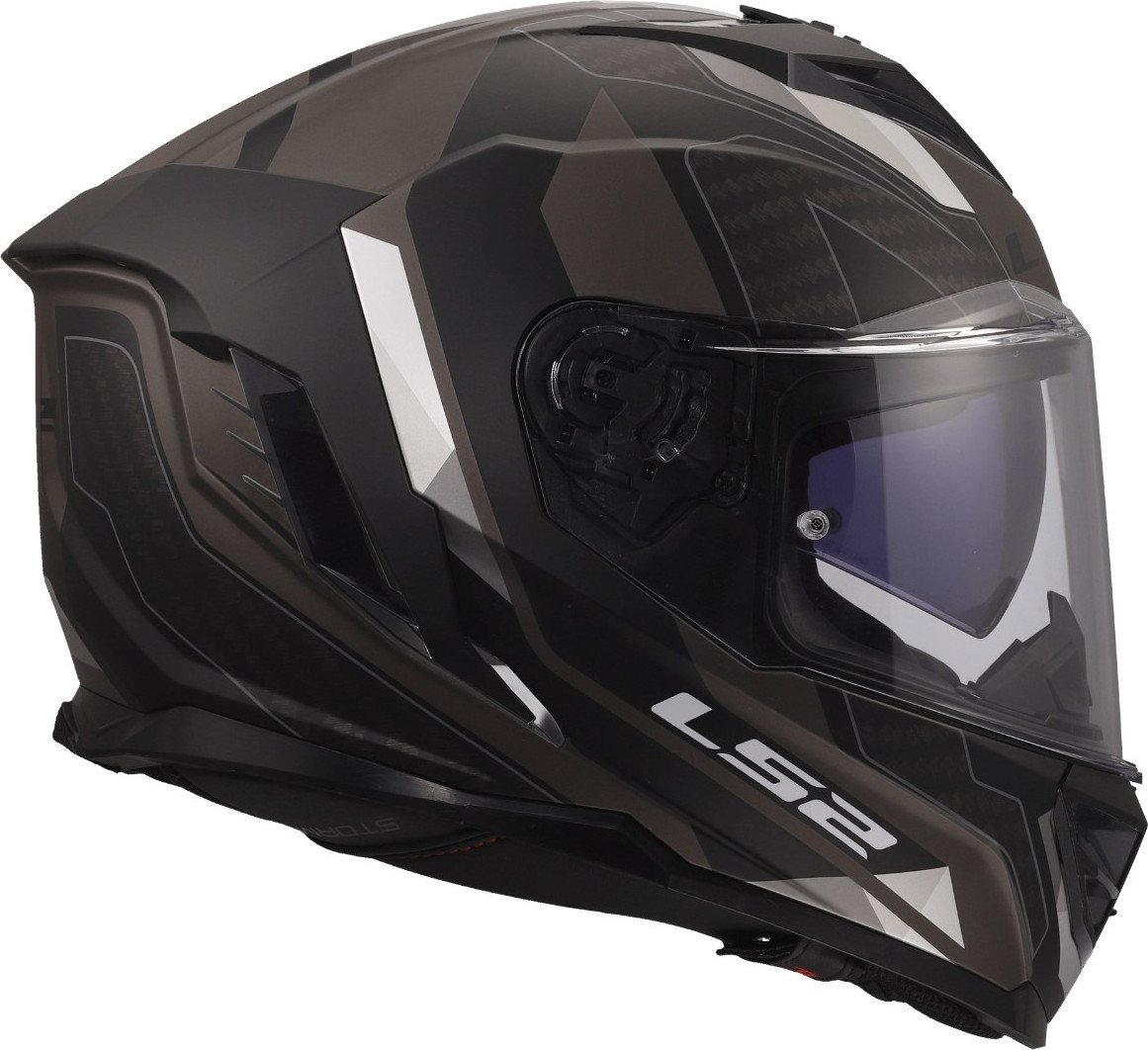 Мотошлем LS2 FF818 Storm III Sporty (S, черный/серый)