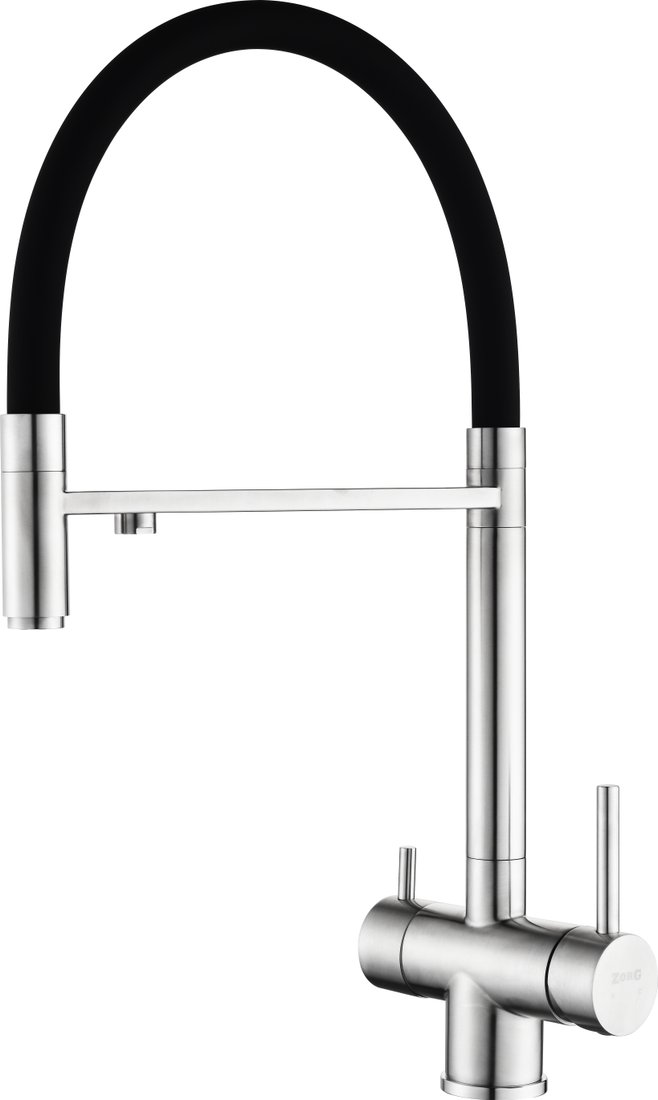 Кухонная мойка ZorG ZRN 5055 Premium + cмеситель Asgard Premium Satin