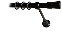Карниз для штор Lm Decor Гиро 071 1р гладкий 25мм (черный матовый, 2.8м)