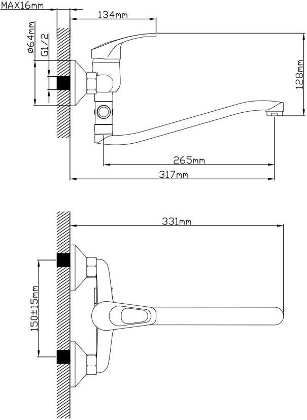 Смеситель AV Engineering AVURS7-A120-222