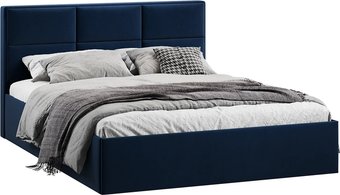 Кровать Трия Стелла Тип 1 140x200 (микровелюр Wellmart Blue)