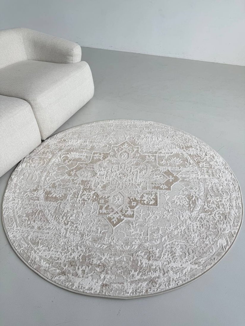 Ковер для жилой комнаты LAXMI Comfort 329 круг (1.2x1.2, Cream/Cream)