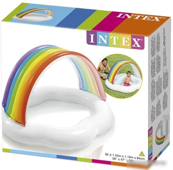 Надувной бассейн Intex Радуга-облако 57141 (142x119x84)