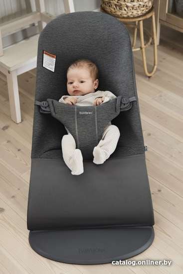 Шезлонг BabyBjorn Bouncer Bliss (ткань 3D jersey, charcoal grey)