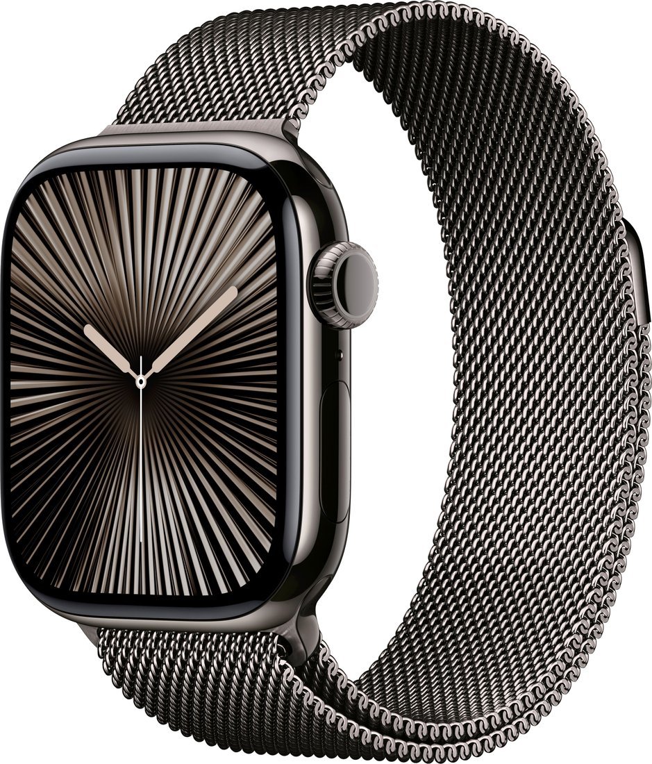 Умные часы Apple Watch Series 10 LTE 46 мм (титановый корпус, сланец/сланец, миланская петля M/L)