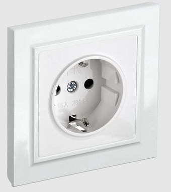 Розетка IEK Brite РСР14-1-0-БрБ