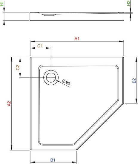 Душевой поддон Radaway Doros PT 90x90 [SDRPT9090-01]