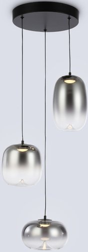 Подвесная люстра Ambrella light LH11099/3 BK/SM (черный/дымчатый)