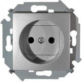 Розетка Simon 15 1591431-033 (алюминий)