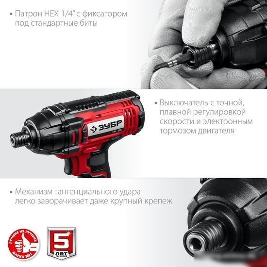 Винтоверт Зубр Мастер ГВЛ-255-22 (с 2-мя АКБ, кейс)