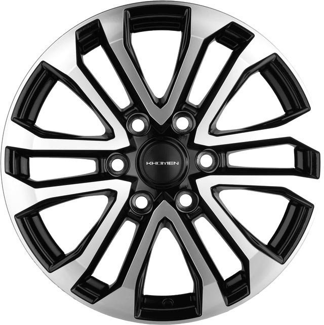 Литые диски Khomen KHW1805 Haval H9 18x7.5" 6x139.7мм DIA 75.1мм ET 42мм Black FP
