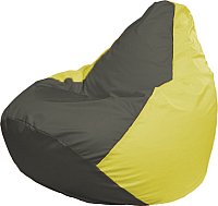 Кресло-мешок Flagman Груша Супер Мега 4XL Г5.1-360 (тёмно-серый/жёлтый)