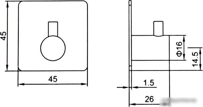 Крючок для ванны Ledeme L215-4 (4 шт)