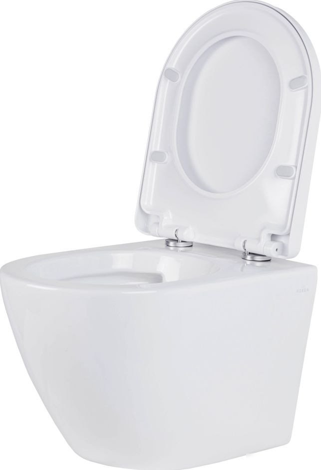 Унитаз подвесной Roxen Antares в комплекте с инсталляцией StounFix Dual Fresh 6 в 1 968050 (кнопка: брашированное золото)