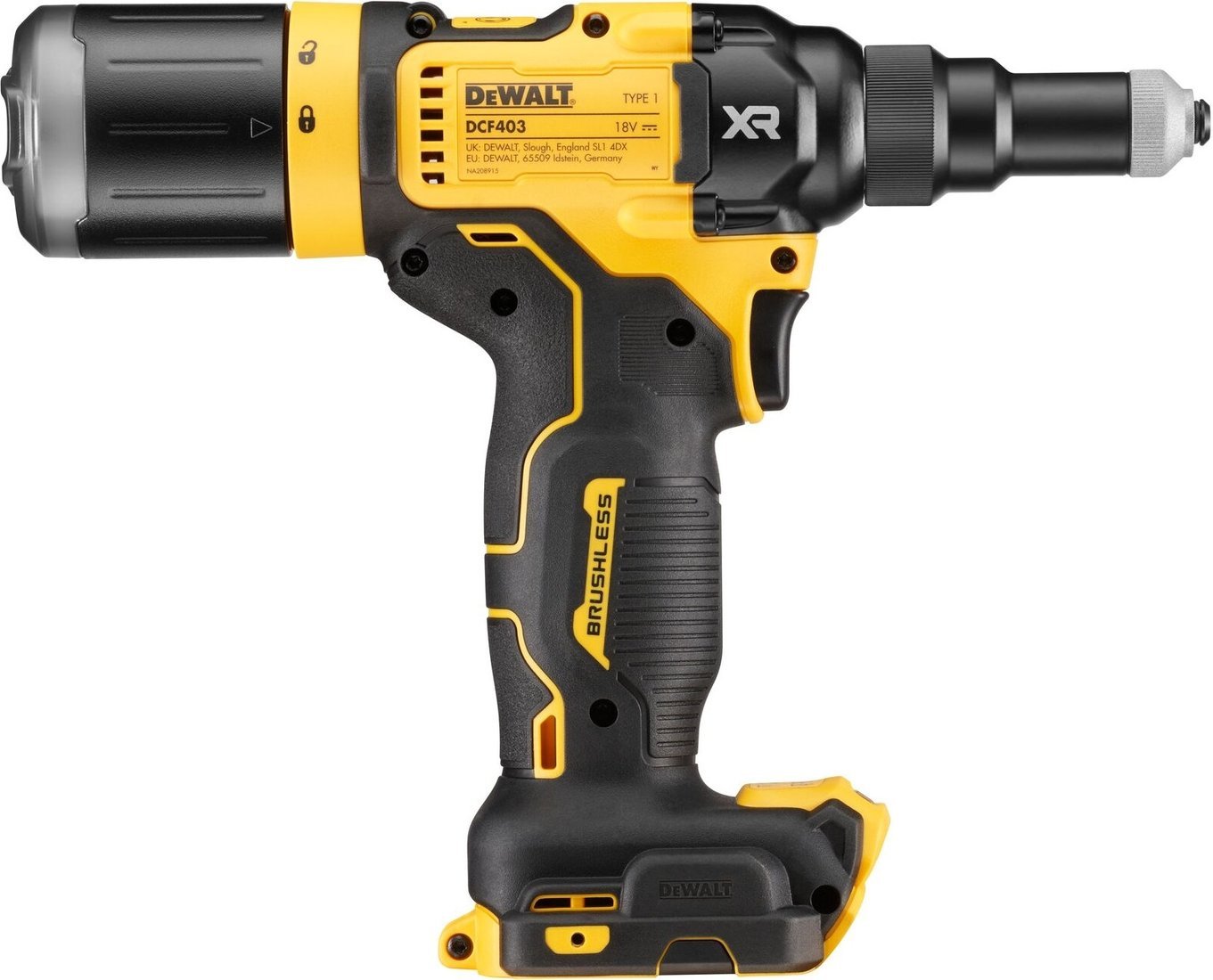 Заклепочник DeWalt DCF403NT (без АКБ, кейс)