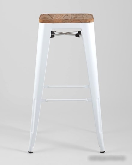Табурет Stool Group TOLIX WOOD барный (белый) глянцевый
