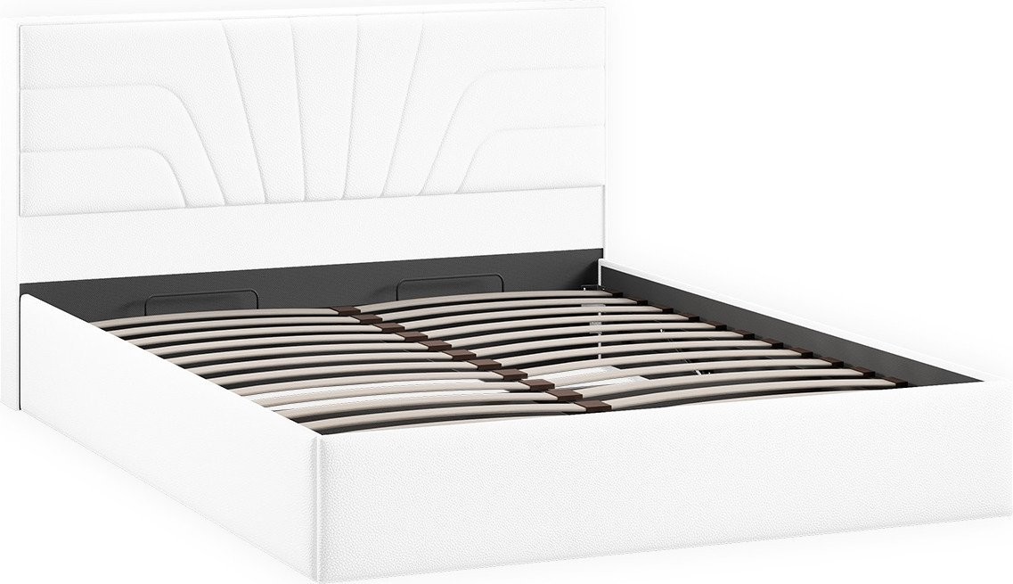 Кровать Трия Пандора с ПМ и заглушиной 160x200 Тип 1 (экокожа Polo white)