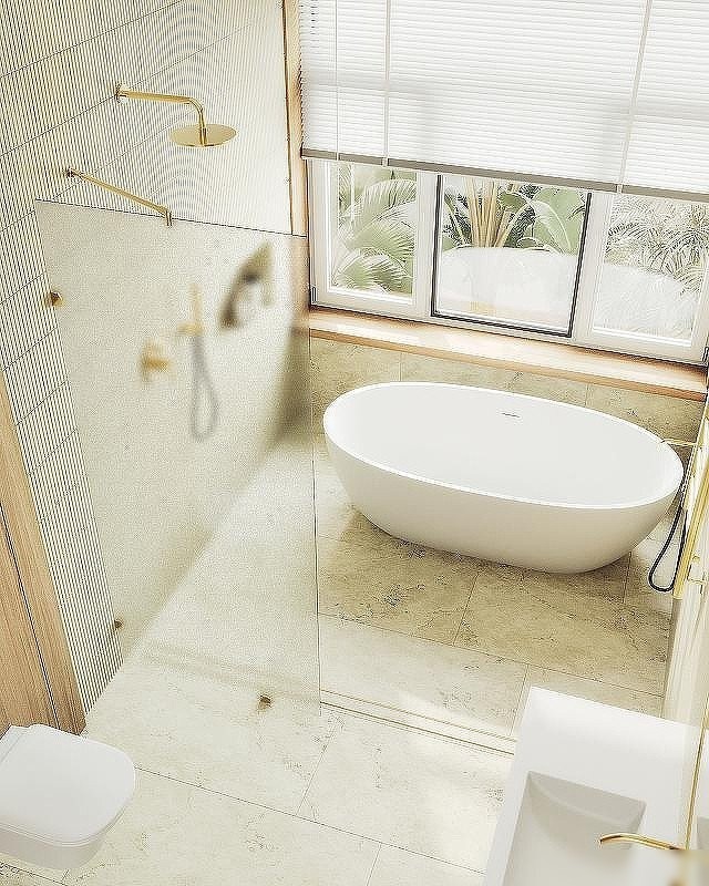 Душевая стенка MaybahGlass 99x195 MGD-270-3 (сатин стекло/золото)