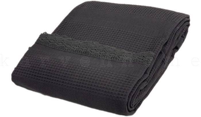 Плед Karven Dantelli Waffle Pike Евро 200x220 Р 931 (антрацит)
