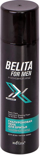 Пена для бритья Belita For Men Основной уход Гиалуроновая для всех типов кожи (250 мл)