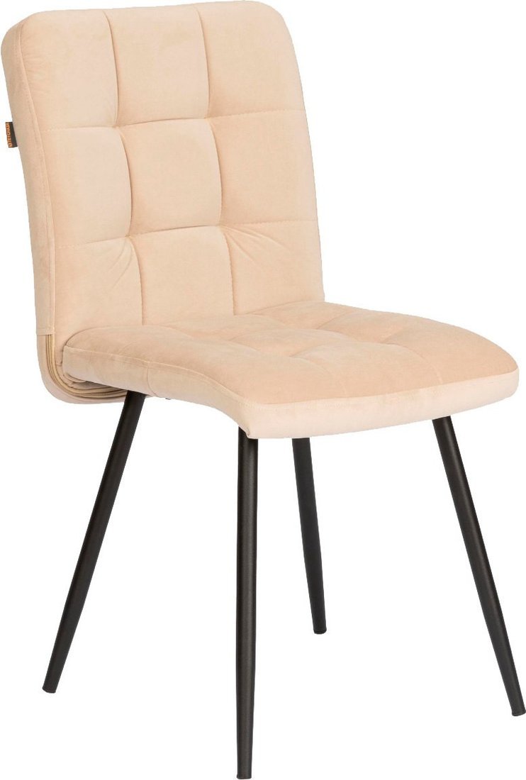 Стул TetChair Medeo велюр (молочный/черный)