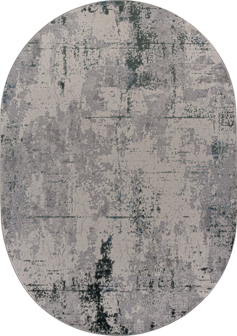 Ковер для жилой комнаты Merinos Liman F169-OVAL-CREAM-D.GREEN (1.6х2.3)
