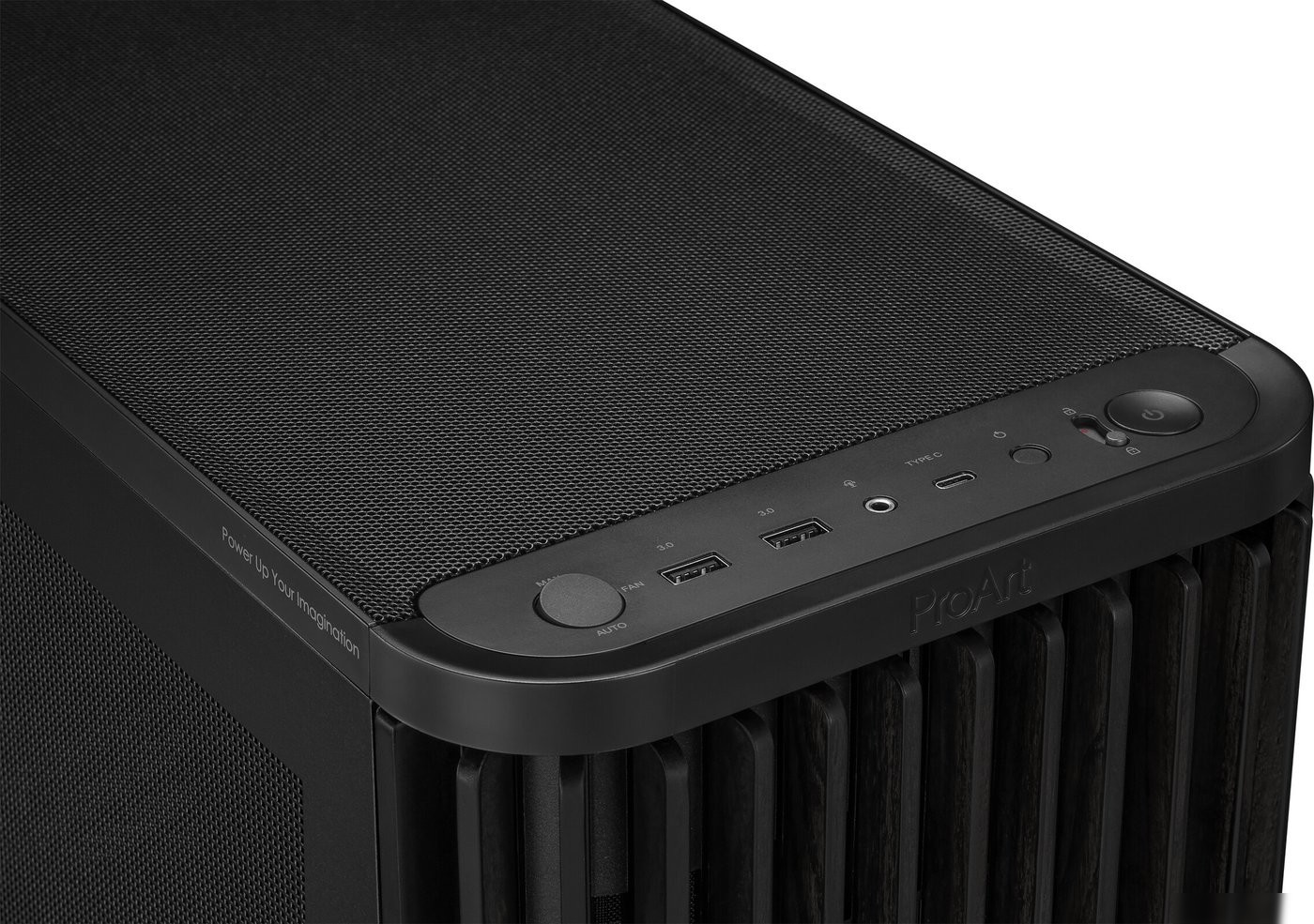 Корпус ASUS ProArt PA401 Wood Edition - Mesh Panel (черный)