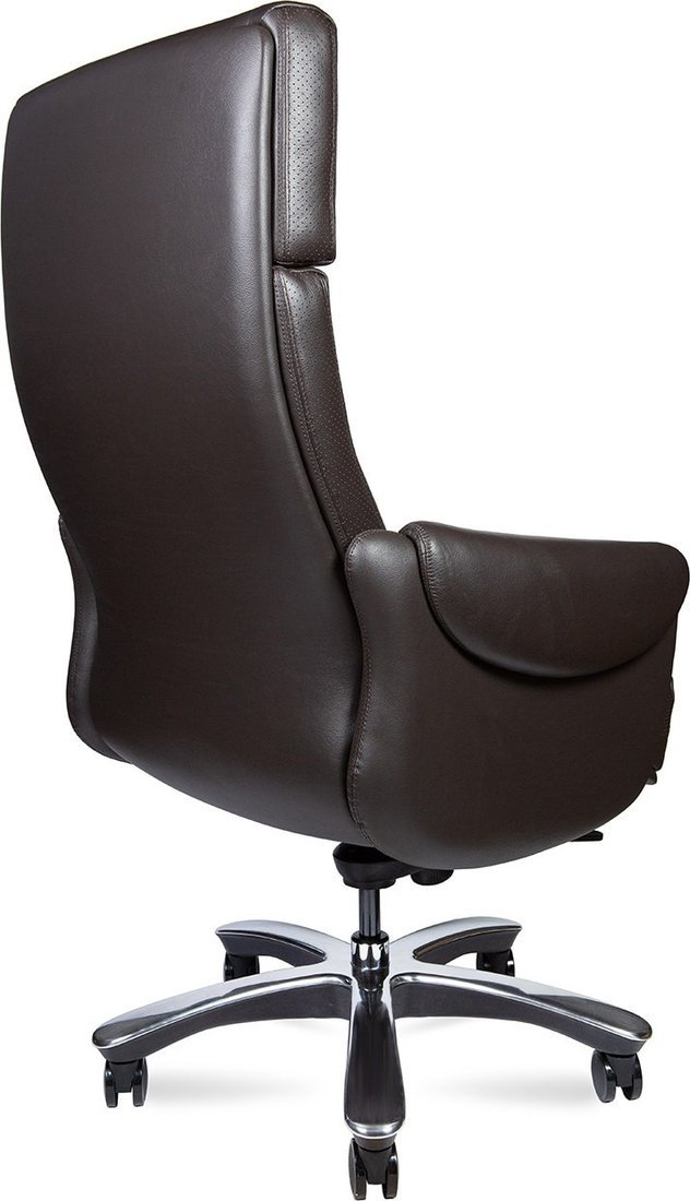 Офисное кресло Norden Ritz A 2108 brown leather (кожа коричневый/алюминиевая крестовина)