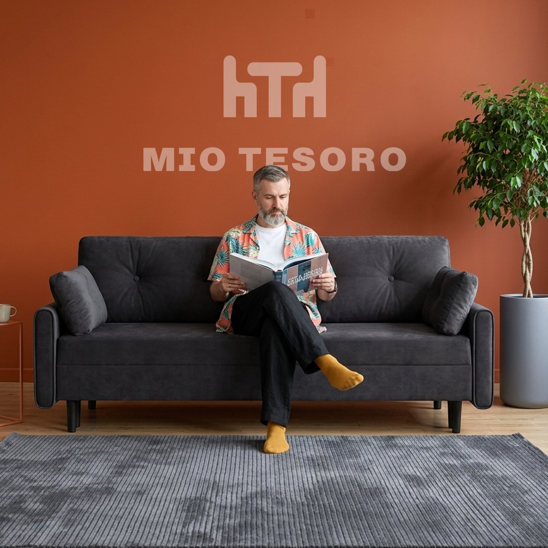 Диван Mio Tesoro Оливер SB3 (Ultra Grafit)