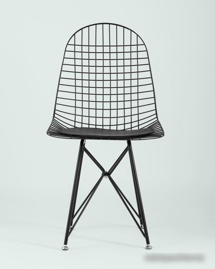 Стул Stool Group Eiffel (черный/черная подушка)