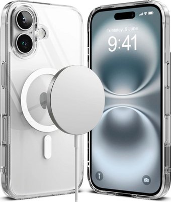 Чехол для телефона Ringke Fusion Magnetic Magsafe для iPhone 16 Clear