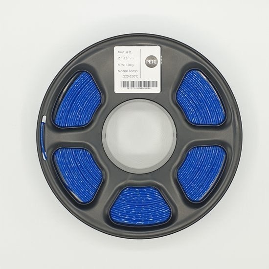 Пластик Mitek PETG (1.75мм, 1кг, синий прозрачный)