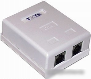 Розетка компьютерная TWT TWT-SM2-4545/S-WH