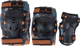 Комплект защиты Tech Team Safe fit adult 1.0 NN013960 (M, черный/оранжевый)